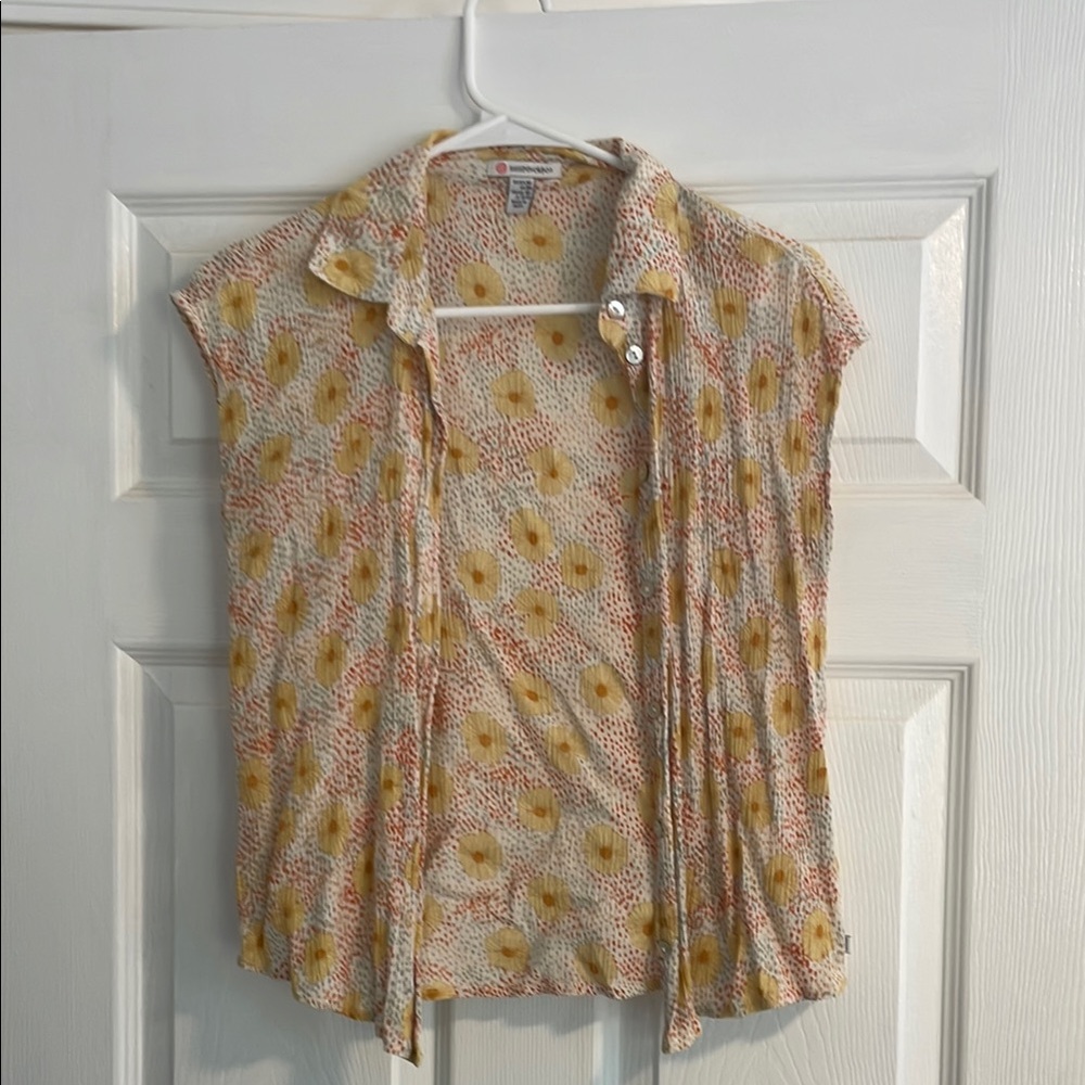 Revolution Yellow and Cream Floral Blouse